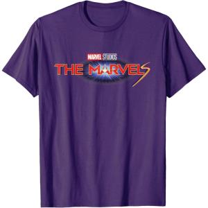imageMarvel Studios The Marvels Official Movie Logo TShirtPurple