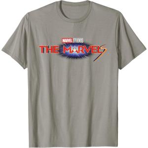 imageMarvel Studios The Marvels Official Movie Logo TShirtSlate Grey