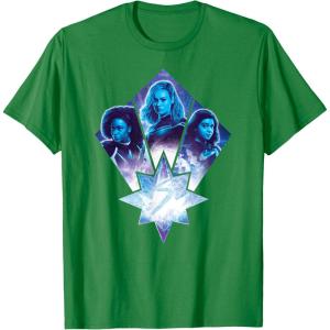 imageMarvel Studios The Marvels Photon Captain Marvel Ms Marvel TShirtKelly Green