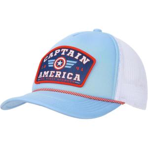 imageMarvel Universe Captain America Superhero Shield ampamp Wings Adult Blue Trucker Hat