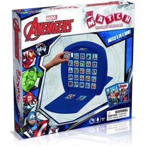 imageTop Trumps Marvel Avengers Match Board Game Play with Captain America Iron Man Black Widow Thor and Loki educational travel game gift and toy for boys and girls aged 4 plus