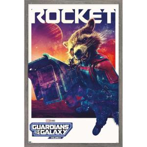 imageTrends International Marvel Guardians of the Galaxy Vol 3  Rocket One Sheet Wall Poster 34L x 224W Premium Unframed VersionBarnwood Framed Version