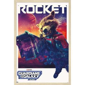 imageTrends International Marvel Guardians of the Galaxy Vol 3  Rocket One Sheet Wall Poster 34L x 224W Premium Unframed VersionBlonde Framed Version