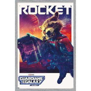 imageTrends International Marvel Guardians of the Galaxy Vol 3  Rocket One Sheet Wall Poster 34L x 224W Premium Unframed VersionGray Framed Version
