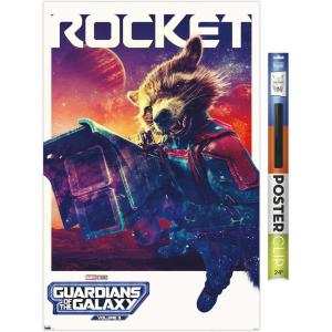 imageTrends International Marvel Guardians of the Galaxy Vol 3  Rocket One Sheet Wall Poster 34L x 224W Premium Unframed VersionPremium Poster  Clip Bundle