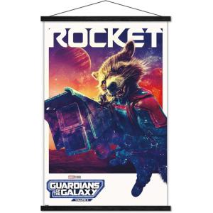 imageTrends International Marvel Guardians of the Galaxy Vol 3  Rocket One Sheet Wall Poster 34L x 224W Premium Unframed VersionPremium Print and Black Hanger Bundle