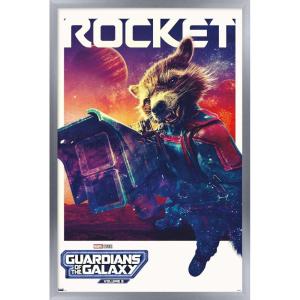 imageTrends International Marvel Guardians of the Galaxy Vol 3  Rocket One Sheet Wall Poster 34L x 224W Premium Unframed VersionSilver Framed Version