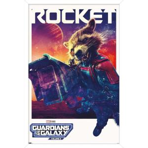 imageTrends International Marvel Guardians of the Galaxy Vol 3  Rocket One Sheet Wall Poster 34L x 224W Premium Unframed VersionWhite Framed Version