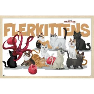 imageTrends International Marvel The Marvels  Flerkittens Wall Poster 34L x 224W Premium Unframed VersionBlonde Framed Version