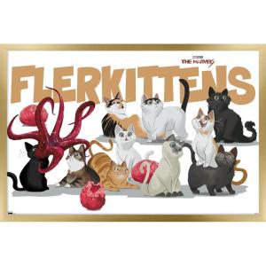imageTrends International Marvel The Marvels  Flerkittens Wall Poster 34L x 224W Premium Unframed VersionGold Framed Version