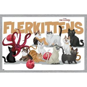 imageTrends International Marvel The Marvels  Flerkittens Wall Poster 34L x 224W Premium Unframed VersionGray Framed Version