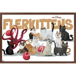 imageTrends International Marvel The Marvels  Flerkittens Wall Poster 34L x 224W Premium Unframed VersionMahogany Framed Version