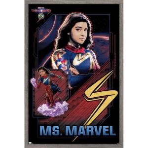 imageTrends International Marvel The Marvels  Ms Marvel Wall Poster 34L x 224W Premium Unframed VersionBarnwood Framed Version