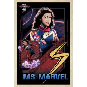 imageTrends International Marvel The Marvels  Ms Marvel Wall Poster 34L x 224W Premium Unframed VersionBlonde Framed Version
