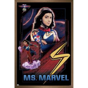 imageTrends International Marvel The Marvels  Ms Marvel Wall Poster 34L x 224W Premium Unframed VersionBronze Framed Version