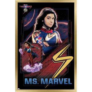 imageTrends International Marvel The Marvels  Ms Marvel Wall Poster 34L x 224W Premium Unframed VersionGold Framed Version