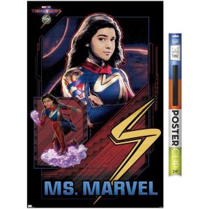 imageTrends International Marvel The Marvels  Ms Marvel Wall Poster 34L x 224W Premium Unframed VersionPremium Poster  Clip Bundle