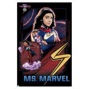 imageTrends International Marvel The Marvels  Ms Marvel Wall Poster 34L x 224W Premium Unframed VersionWhite Framed Version