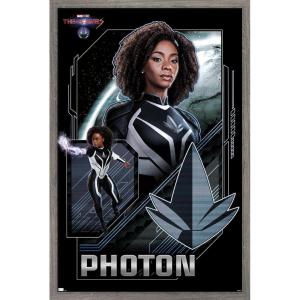 imageTrends International Marvel The Marvels  Photon Wall Poster 34L x 224W Premium Unframed VersionBarnwood Framed Version