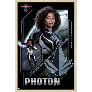 imageTrends International Marvel The Marvels  Photon Wall Poster 34L x 224W Premium Unframed VersionBlonde Framed Version