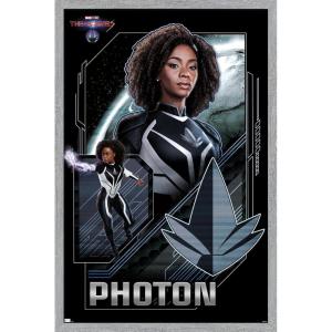 imageTrends International Marvel The Marvels  Photon Wall Poster 34L x 224W Premium Unframed VersionGray Framed Version