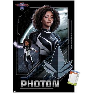 imageTrends International Marvel The Marvels  Photon Wall Poster 34L x 224W Premium Unframed VersionPremium Poster  Mount Bundle