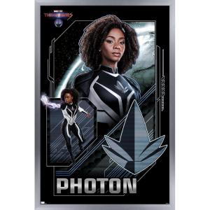 imageTrends International Marvel The Marvels  Photon Wall Poster 34L x 224W Premium Unframed VersionSilver Framed Version