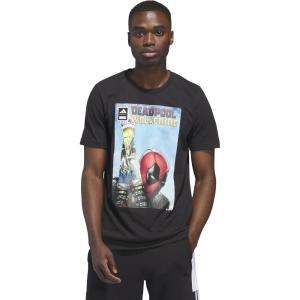 imageadidas Mens Marvel Deadpool and Wolverine Graphic TShirtBlackDeadpool
