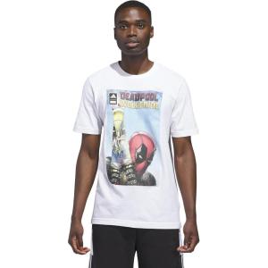 imageadidas Mens Marvel Deadpool and Wolverine Graphic TShirtWhiteDeadpool