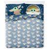 imageJay Franco Kids Sheet Set with Fitted Flat Sheets ampamp Pillow Cover  UltraSoft Bedding with Pillowcase for Room Decor White  Avengers 4 Piece QueenBlue  Mandalorian