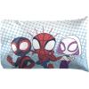 imageJay Franco Kids Sheet Set with Fitted Flat Sheets ampamp Pillow Cover  UltraSoft Bedding with Pillowcase for Room Decor White  Avengers 4 Piece QueenMulti  Spidey  Friends