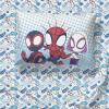 imageJay Franco Kids Sheet Set with Fitted Flat Sheets ampamp Pillow Cover  UltraSoft Bedding with Pillowcase for Room Decor White  Avengers 4 Piece QueenMulti  Spidey  Friends