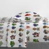 imageJay Franco Kids Sheet Set with Fitted Flat Sheets ampamp Pillow Cover  UltraSoft Bedding with Pillowcase for Room Decor White  Avengers 4 Piece QueenWhite  Monster Jam