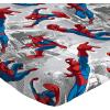 imageJay Franco Kids Sheet Set with Fitted Flat Sheets ampamp Pillow Cover  UltraSoft Bedding with Pillowcase for Room Decor White  Avengers 4 Piece QueenWhite  Spiderman