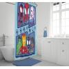 imageJay Franco Marvel Avengers Assembled Shower Curtain ampamp Easy Care Fabric Kids Bath Curtain Official Marvel ProductBlue  Spidey  Friends