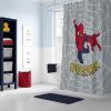 imageJay Franco Marvel Avengers Assembled Shower Curtain ampamp Easy Care Fabric Kids Bath Curtain Official Marvel ProductGrey  Spiderman