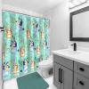 imageJay Franco Marvel Avengers Assembled Shower Curtain ampamp Easy Care Fabric Kids Bath Curtain Official Marvel ProductTeal  Bluey