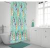 imageJay Franco Marvel Avengers Assembled Shower Curtain ampamp Easy Care Fabric Kids Bath Curtain Official Marvel ProductTeal  Bluey