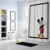 imageJay Franco Marvel Avengers Assembled Shower Curtain ampamp Easy Care Fabric Kids Bath Curtain Official Marvel ProductWhite  Mickey Mouse