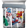imageJay Franco Marvel Avengers Comic Cool 7 Piece Queen Bed Set  Includes Comforter ampamp Sheet Set  Bedding Features Captain America Spiderman Iron Man Hulk ampamp Thor  Super Soft