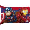 imageJay Franco Marvel Avengers Fighting Team 5 Piece Queen Bed Set  Includes Reversible Comforter ampamp Sheet Set Bedding  Super Soft Fade Resistant Microfiber Official Marvel ProductBlue  Super Hero Adventures