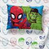 imageJay Franco Marvel Avengers Fighting Team 5 Piece Queen Bed Set  Includes Reversible Comforter ampamp Sheet Set Bedding  Super Soft Fade Resistant Microfiber Official Marvel ProductBlue  Super Hero Adventures