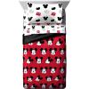 imageJay Franco Marvel Avengers Fighting Team 5 Piece Queen Bed Set  Includes Reversible Comforter ampamp Sheet Set Bedding  Super Soft Fade Resistant Microfiber Official Marvel ProductRed  Mickey Mouse