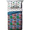 imageJay Franco Marvel Avengers Fighting Team 5 Piece Queen Bed Set  Includes Reversible Comforter ampamp Sheet Set Bedding  Super Soft Fade Resistant Microfiber Official Marvel ProductMulti  Avengers