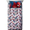 imageJay Franco Marvel Avengers Fighting Team 5 Piece Queen Bed Set  Includes Reversible Comforter ampamp Sheet Set Bedding  Super Soft Fade Resistant Microfiber Official Marvel ProductMulti  Spiderman