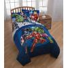 imageJay Franco Marvel Avengers Fighting Team 5 Piece Queen Bed Set  Includes Reversible Comforter ampamp Sheet Set Bedding  Super Soft Fade Resistant Microfiber Official Marvel ProductAvengers