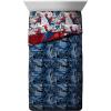 imageJay Franco Marvel Avengers Fighting Team 5 Piece Queen Bed Set  Includes Reversible Comforter ampamp Sheet Set Bedding  Super Soft Fade Resistant Microfiber Official Marvel ProductMulti  Spiderman