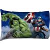imageJay Franco Marvel Avengers Fighting Team 5 Piece Queen Bed Set  Includes Reversible Comforter ampamp Sheet Set Bedding  Super Soft Fade Resistant Microfiber Official Marvel ProductAvengers