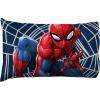 imageJay Franco Marvel Avengers Halo 2 Pack Pillowcase  DoubleSided Kids Super Soft Bedding Features Captain America Hulk Iron Man ampamp SpidermanBlue  Spiderman