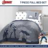 imageJay Franco Marvel Avengers Twin Size Comforter Set  5 Piece Bedding Includes Sheet Set ampamp Pillow Covers  Super Soft Cozy Bedding with Captain America Hulk Iron Man and ThorBlue  Avengers 01